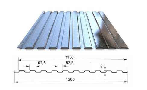 Профнастил С8, С10 толщина 0,55 мм
