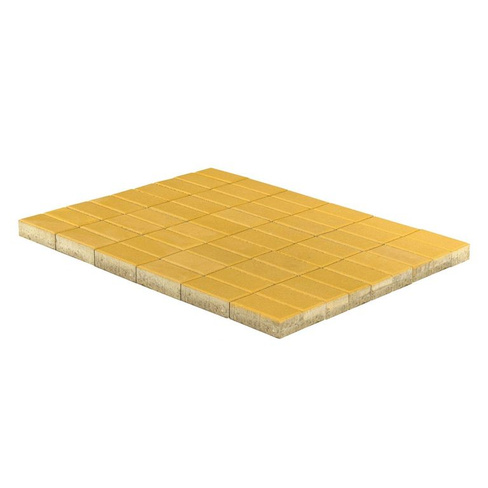 Тротуарная плитка Braer Прямоугольник желтый 60 мм 200х100 мм