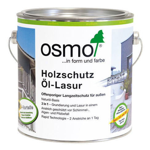 Защитное масло-лазурь для древесины с эффектом серебра Osmo Holzschutz Öl-L