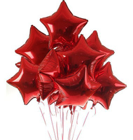 Воздушный шар фольгированный Звезда "Красная" с доставкой