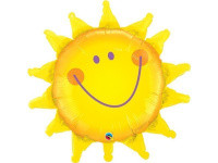 Фольгированный воздушный шар "Солнце улыбка" 83 см с доставкой