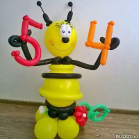 Фигура из воздушных шаров "Пчелка отличница" 0,8 м
