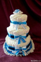 Торт из памперсов "Синяя классика" с доставкой
