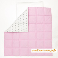 Одеяло стеганое розовое 108 х 108 см LoveBabyToys
