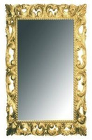Зеркало прямоугольное, золото, 97х70 (Массив дерева)