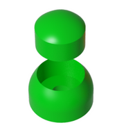 Колпачок составной пластиковый защитный на болт/гайку (заглушка) зеленый