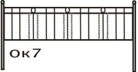 Оградка № 7 металлическая кованая