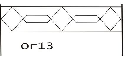Оградка № 13 металлическая сварная