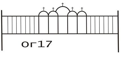 Оградка № 17 металлическая сварная