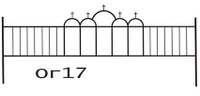 Оградка № 17 металлическая сварная