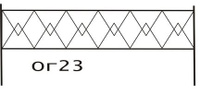 Оградка № 23 металлическая сварная