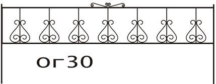 Оградка № 30 металлическая сварная