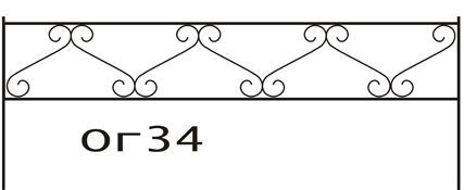 Оградка № 34 металлическая сварная