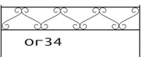 Оградка № 34 металлическая сварная