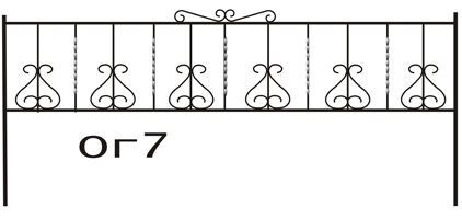 Оградка № 7 металлическая сварная