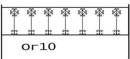 Оградка № 10 металлическая сварная