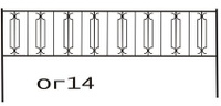 Оградка № 14 металлическая сварная