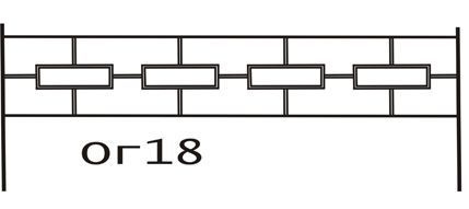 Оградка № 18 металлическая сварная