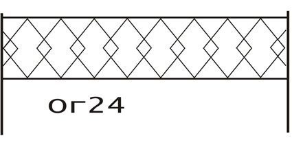 Оградка № 24 металлическая сварная