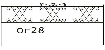 Оградка № 28 металлическая сварная