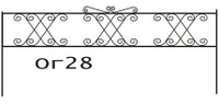 Оградка № 28 металлическая сварная
