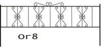 Оградка № 8 металлическая сварная