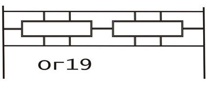 Оградка № 19 металлическая сварная