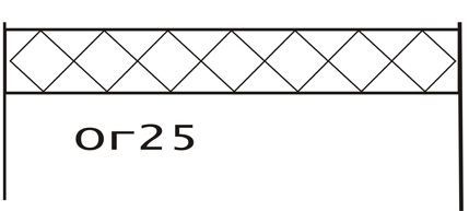 Оградка № 25 металлическая сварная