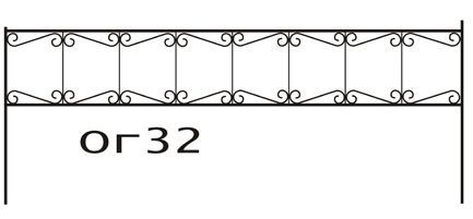 Оградка № 32 металлическая сварная