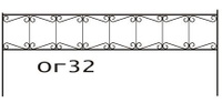 Оградка № 32 металлическая сварная