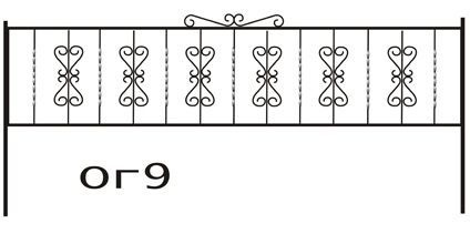 Оградка № 9 металлическая сварная