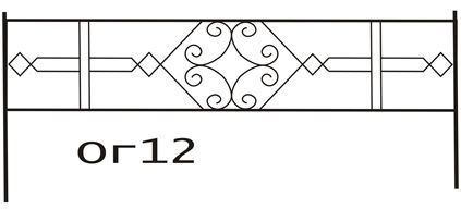 Оградка № 12 металлическая сварная