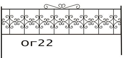 Оградка № 22 металлическая сварная