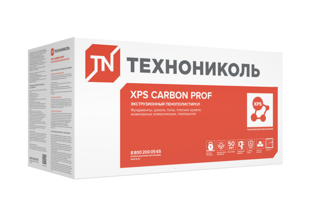 Утеплитель Технониколь XPS CARBON PROF 1180х580х100мм 4шт./уп 2,74м2 от .