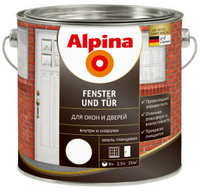 Эмаль Alpina fenster und tur fensterlack для окон и дверей 2,5 л