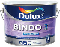 Краска Dulux bindo 3 для потолка и стен, матовая, белая, баз bw 10 л