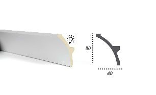 KF 701 (2,44м) Карниз для скрытой подсветки (гибкий)