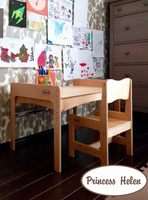 Комплект растущей детской мебели Kiddy Fox бесцветный лак