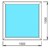 Окно ПВХ Exprof Profecta Plus 70 мм 1000*1000, одностворчатое, СПД 32 мм