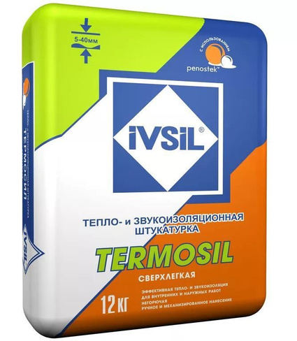 Стяжка инновационная тепло- звукоизоляционная IVSIL TERMOLITE 12 кг