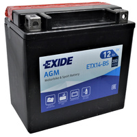 АКБ 12Ач "EXIDE AGM ETX14-BS" П.П. 150х87х145