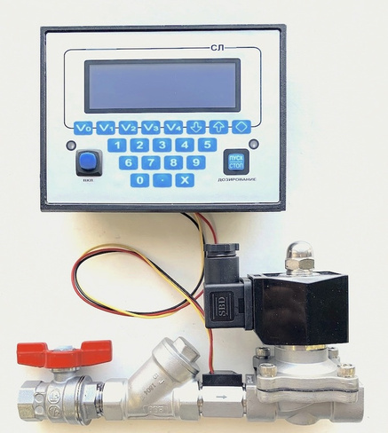 Промышленный нержавеющий дозатор жидкостей СЛн электронный, цифровой набор