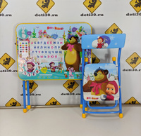 Детский стол и стул Маша и медведь рисование