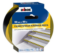 Лента клейкая разметочная UNIBOB 50х50м 48905