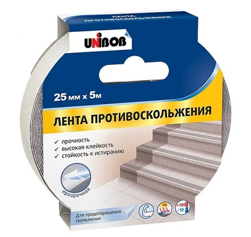 Лента противоскользящая UNIBOB 25х5м 54804