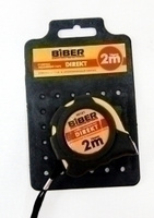 Рулетка BIBER ``DIRECT``, обрезиненный корпус, 16ммх2м Бибер