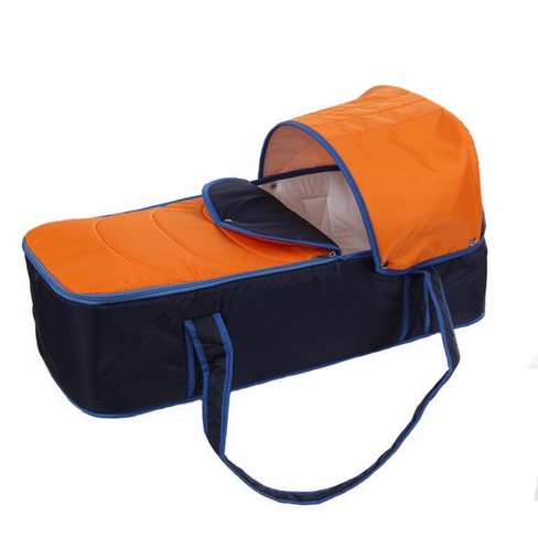 Люлька-переноска для коляски КАРАПУЗ цвет сине-оранжевый ТД Карапуз