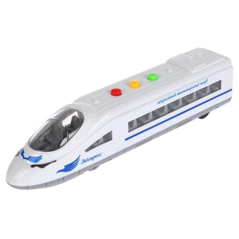 Поезд скоростной "Технопарк" 21,5 см, инерционный, со светом и звуком арт.1630046-R