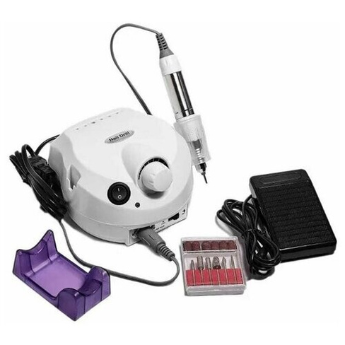 Аппарат для маникюра и педикюра ZS-601, 65 Вт, 45000 об/мин, белый Drillpro