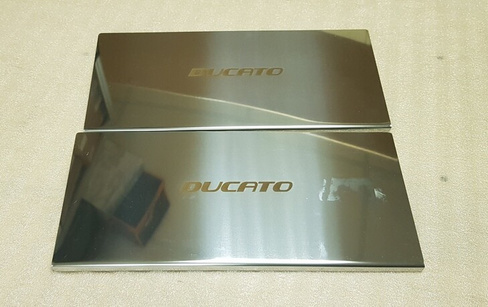 Накладки на пороги с надписью 2 шт, сталь Fiat Ducato 2014+